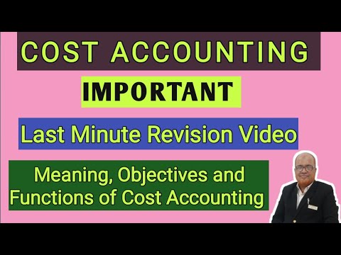 Cost Accounting I Unit and Output Costing I Introduction Theory I Khans Commerce Tutorial I