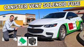 CHEVROLET MALIBU CANISTER VENT SOLENOID FUSE LOCATION 2016 2017 2018 2019 2020 2021 2022 2023