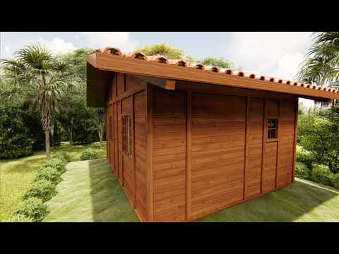 Casa de madeira - 2 quartos - 30 m² - Pronta em 30 dias!