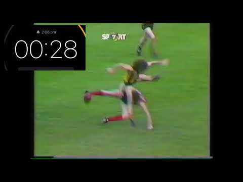 Final Minute of Hawthorn v Melbourne 1987 VFL Preliminary Final - WITH COUNTDOWN CLOCK