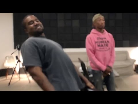 Kanye West plays Pharrell an early version of 'Ghost Town'