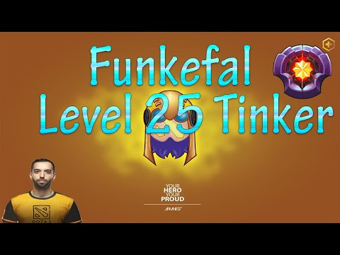Funkefal Gets His 25 Level On Dota Plus With Tinker! Trying Different Talent Tree. 7.23f