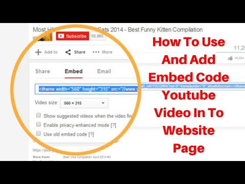 How to use and add Embed code Youtube Video into Website page