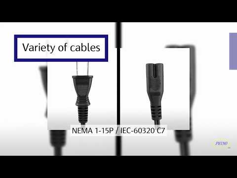 CNS 10917 / JIS C8303 Plug To IEC 60320 C7 Connector, 2-Pin AC Power Cord
