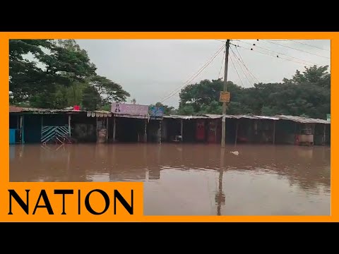 Shops left stranded in Kisumu's Ahero Town after Nyando River levee bursts