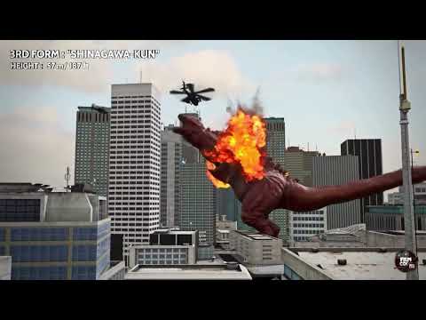 Evolution of Shin Godzilla size comparison