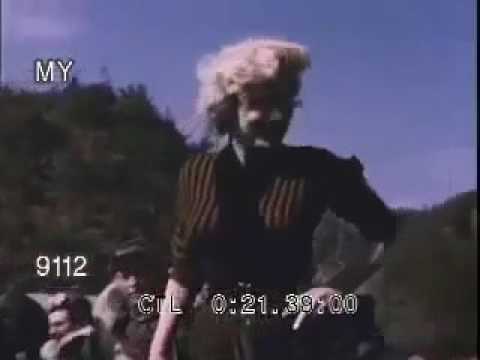 Marilyn Monroe   RARE! Colour Home Movie In Korea With The Troops