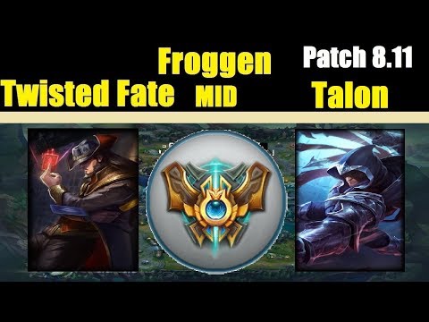Froggen | Twisted Fate vs TALON | TF Mid | Challenger Gameplay | Patch 8.11