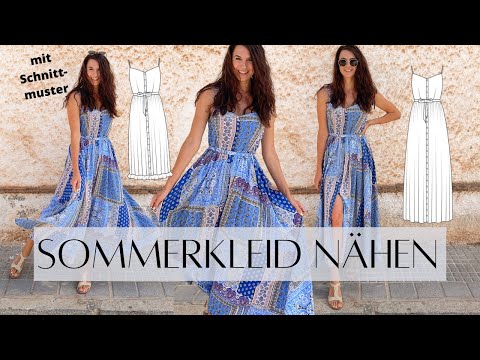 Trägerkleid mit Knopfleiste nähen / Nähanleitung Sommerkleid Marisol