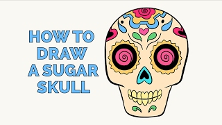 How to Draw a Sugar Skull - Easy Step-by-Step Drawing Tutorial