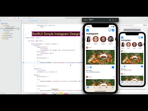 SwiftUI Simple Instagram Design