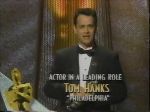 Tom Hanks winning Best Actor for Philadelphia