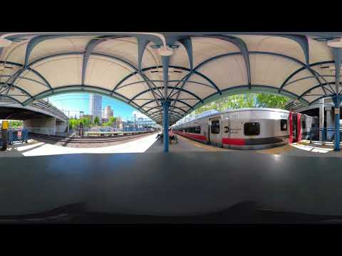 GoPro Fusion 5.6K 360 Video: Commuter Train Station Trains