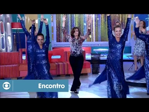 Fátima Bernardes dança no palco do Encontro!