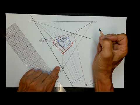142. Perspective Drawing: When Three-Point Perspective Vanishing Points are off the Page