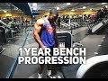 My 1 Year Bench Press Progression Part 2| Motivation| 20 years old