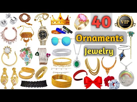 Ornament & Jewelry Vocabulary In English ll 40 Ornaments and Jewelry name In English with pictures