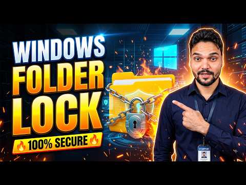 Lock Any Folder in Windows with a Custom Script 🔐🔥 | No Software Needed