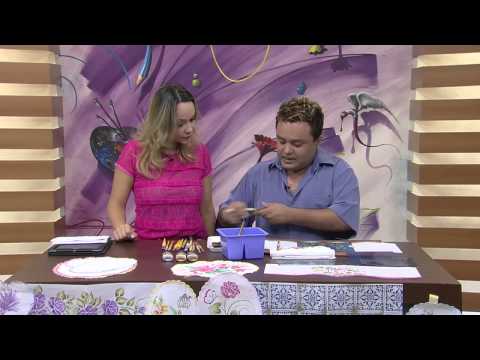 Mulher.com 03/11/2014 - Pintura com Stencil na Entretela por Luciano Menezes - Parte 2