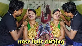 pig nose hair cutting challenge  nose pulling mass