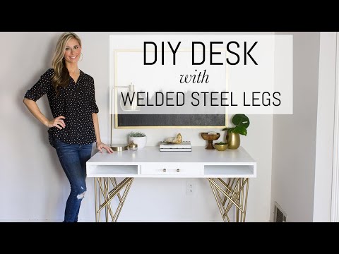 DIY Desk with Welded Steel Legs