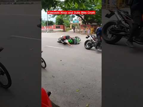 Kawasaki Ninja And ktm Duke bike Crash | Super Bike crash @jattprabhjot  @rajkumarthapamagar32