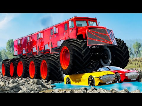 Monster Truck Crashes #42 - Beamng drive