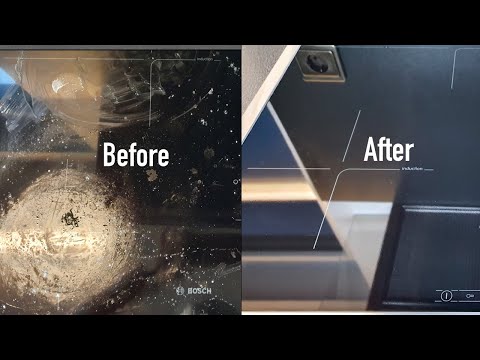 how to clean a glass stovetop with ingredients you already have in your kitchen / stovetop cleaning