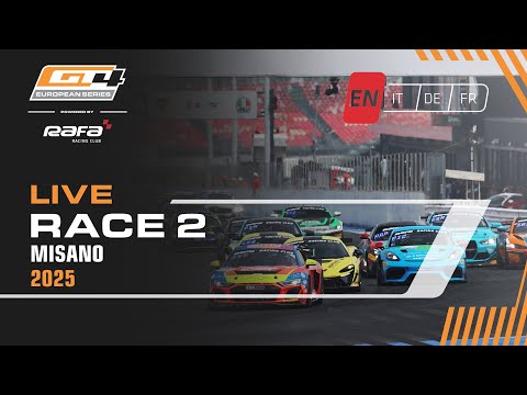 LIVE I Race 2 I Misano I GT4 European Series pwd by RAFA Racing Club 2025 (English)