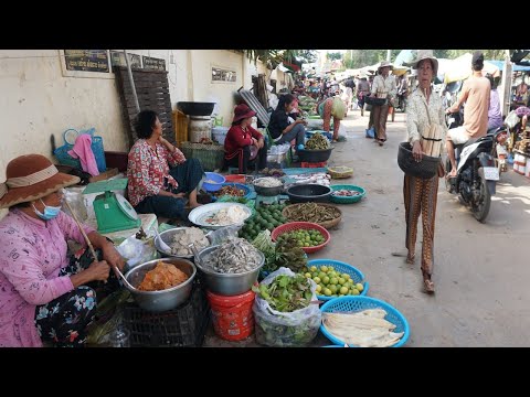 Countryside Food Market Show - Morning Daily Lifestyle & Activities Selling Rural Food in Market