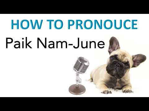 How to pronounce: Paik Nam-June 백남준 (video art, performance, installation art)