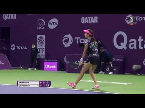 Jelena Jankovic v Jana Cepelova Highlights QATAR TOTAL OPEN 2016