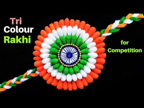 DIY: Indian Tricolour Rakhi | Rakhi making for competition 2025