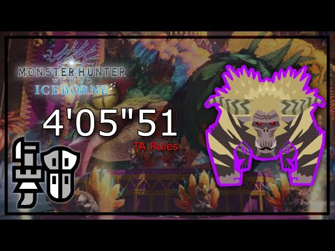 Tempered Furious Rajang - 4'05 | TA Rules Gunlance Solo #3 | MHWI PC