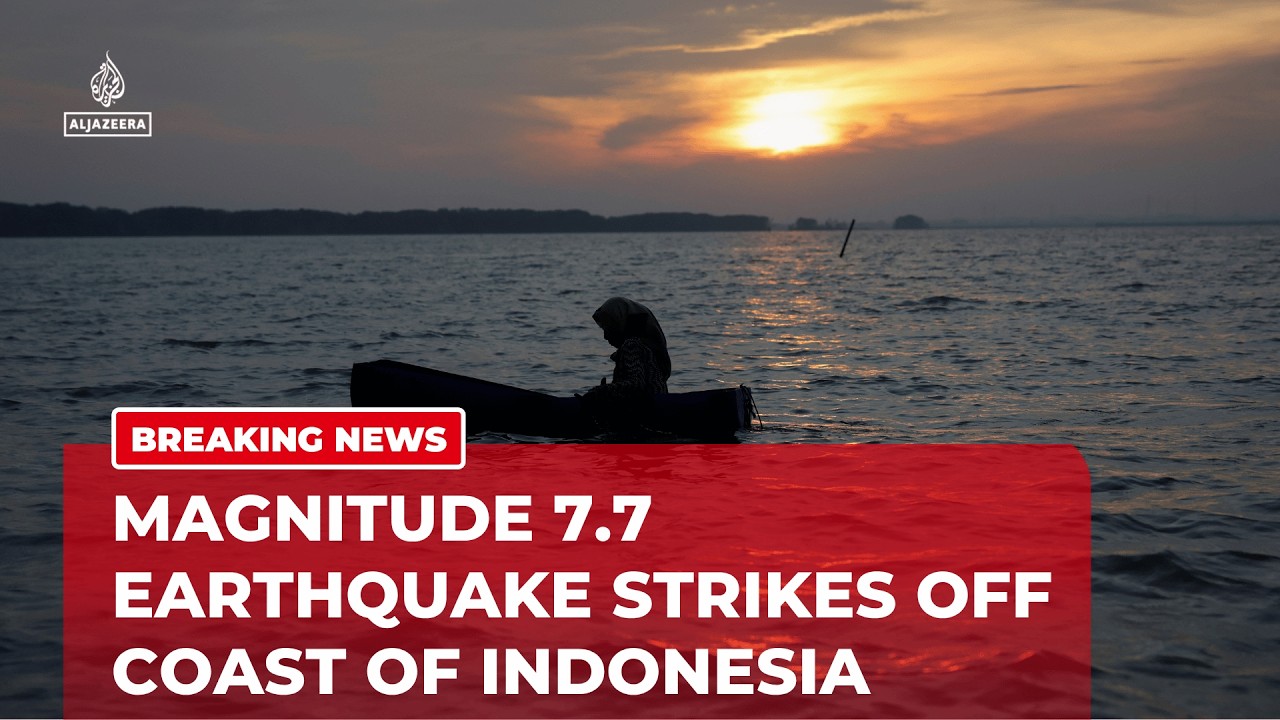 BREAKING: A magnitude 7.7 earthquake struck off the coast of Indonesia