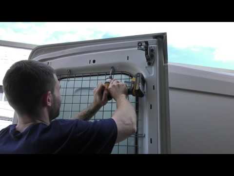 American Van Equipment - Installation of Rear Door Window Screens on a Ford Transit Van