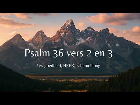 Psalm 36 vers 2 en 3 - Uw goedheid, HEER, is hemelhoog