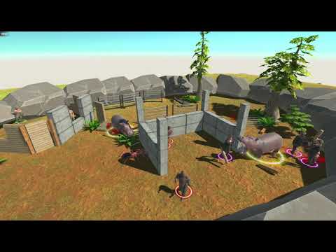 Animal Revolt Battle Simulator - 4 bold billy +2 archers +3 angry joes +2 hippos and 2 ants