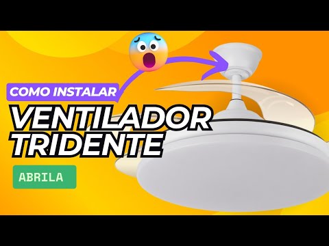 Vídeo de Tridente Mini Ventilador de Techo DC Silencioso Negro Fabrilamp / Abrila