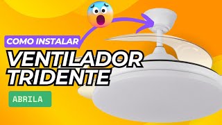 Video review de Ventilador de Techo DC Tridente Mini Negro Fabrilamp / Abrila