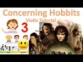 Concerning Hobbits from the Lord of the rings sheet music and easy violin tutorial