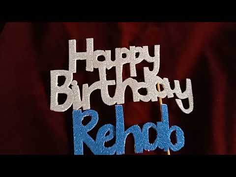 Beautiful cake topper / Happy birthday Rehab cake topper by #SanaSaddiqi