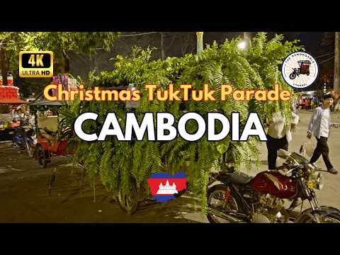 🇰🇭🎄🛺  Cambodia’s Christmas Tuk Tuk Parade 2024: Siem Reap Lights Up the Holidays! 🎄✨