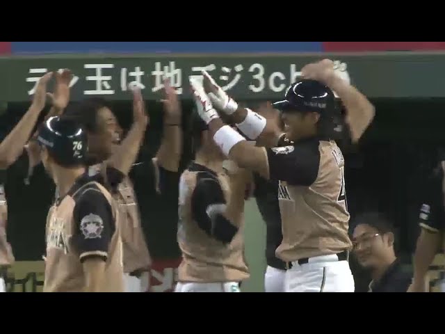 【9回表】ファイターズ・稲葉 引退発表後の初ヒットがなんと第2号ソロホームラン!! 2014/9/17 L-F