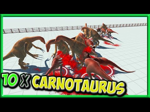 10 Carnotaurus vs Every Unit - Animal Revolt Battle Simulator Gameplay