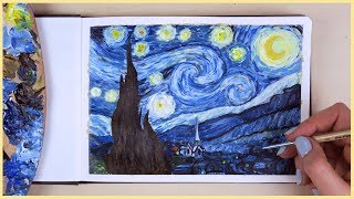 How to Paint the Starry Night with Acrylic Paint S
