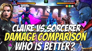 Claire Voyant Vs Sorcerer Supreme Damage Comparison | Who Is Better? | Marvel Contest Of Champions
