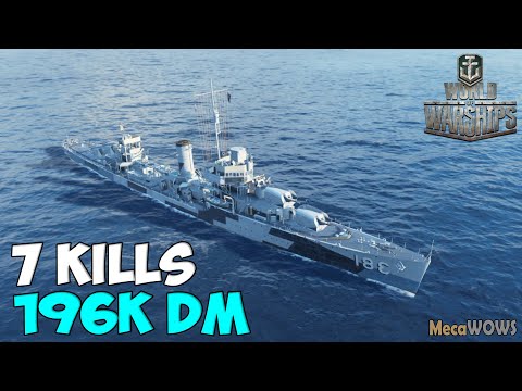 World of WarShips | Somers | 7 KILLS | 196K Damage - Replay Gameplay 4K 60 fps