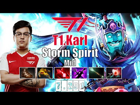 Storm Spirit Mid | T1.Karl | KARL IS JUST TOO GOOD RIGHT NOW | 7.29d Gameplay Highlights