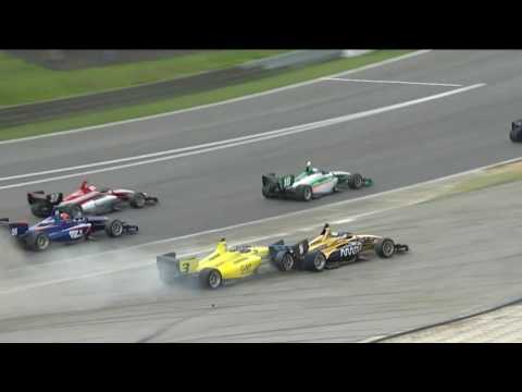 Indy Lights 2017. Race 1 Barber Motorsports Park. Start Crash - YouTube